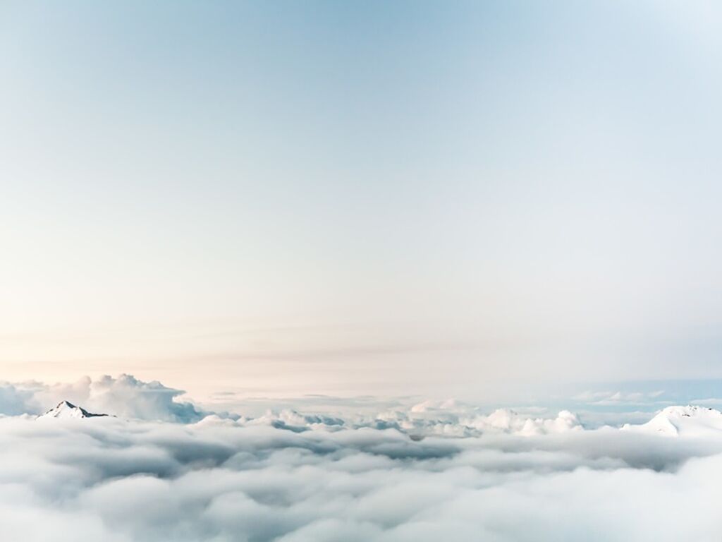 Flight mountains sky flying large